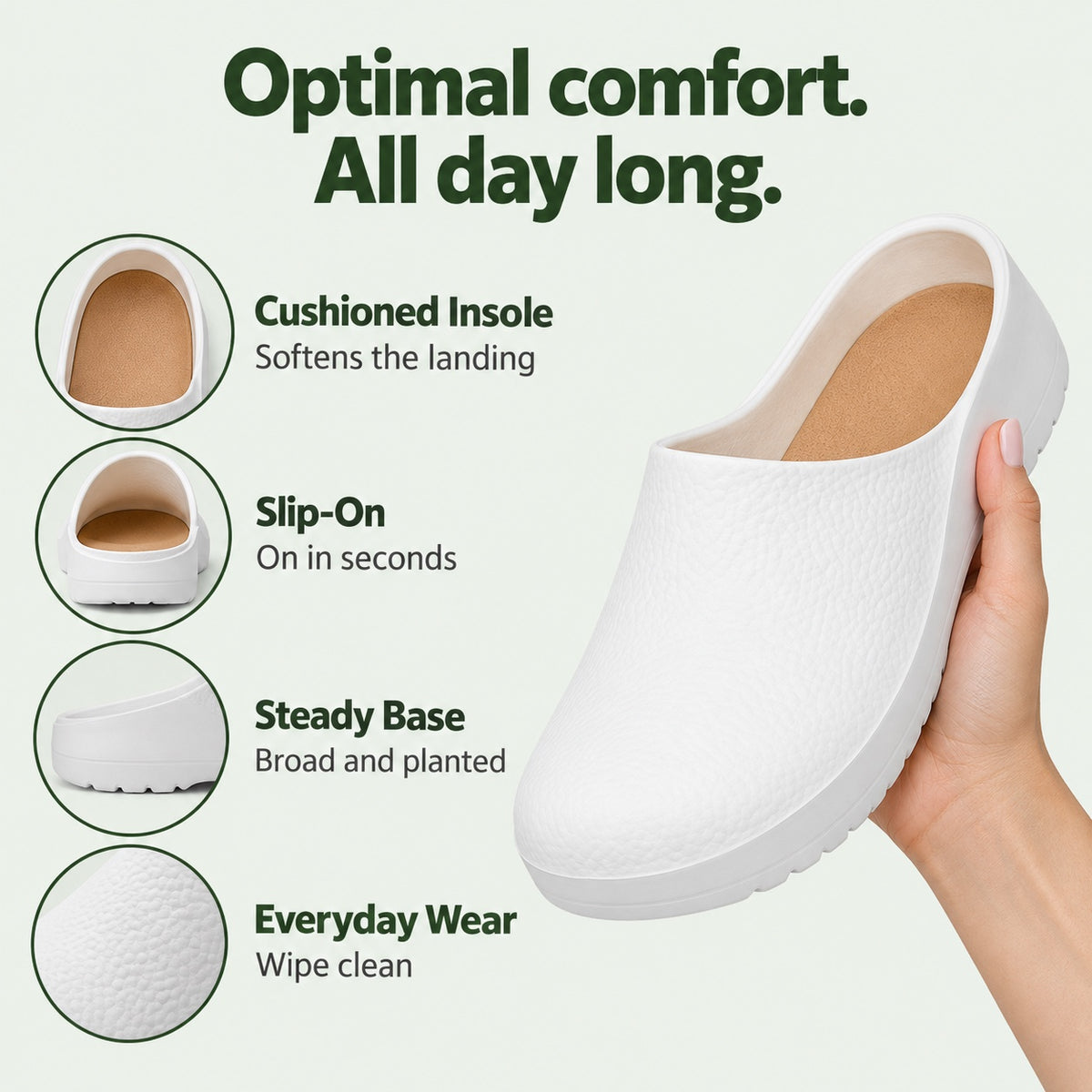 Patton – Unisex Nursing Clogs, features