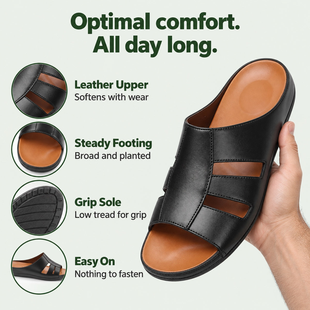 Pete – Men's Comfort Slippers, features
