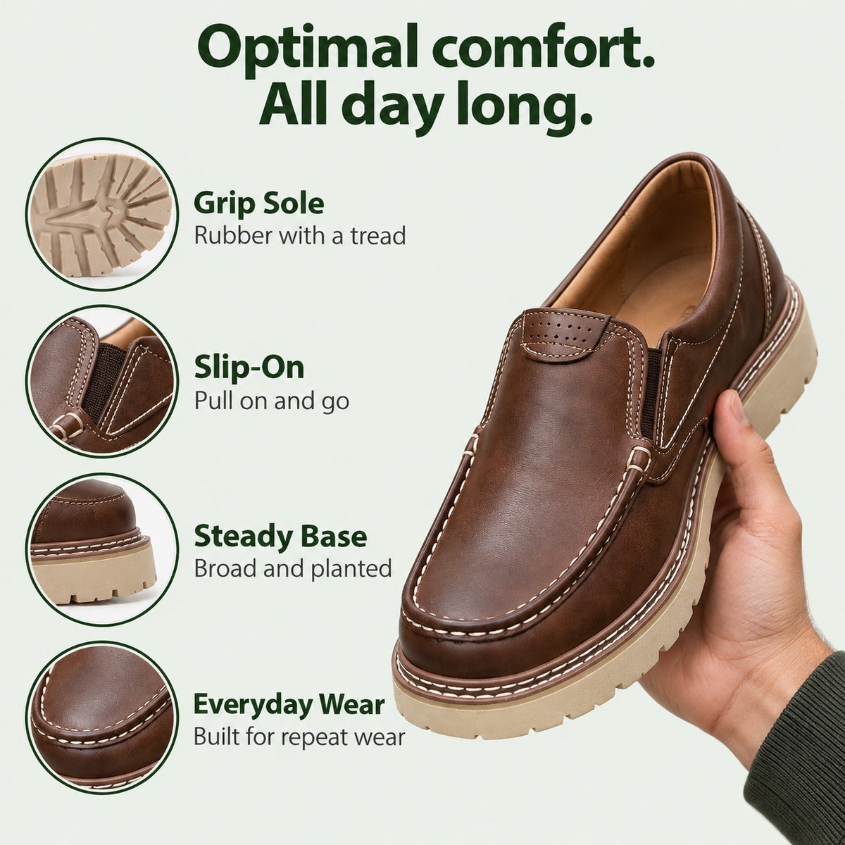 Piper – Unisex Slip-On Loafers, features