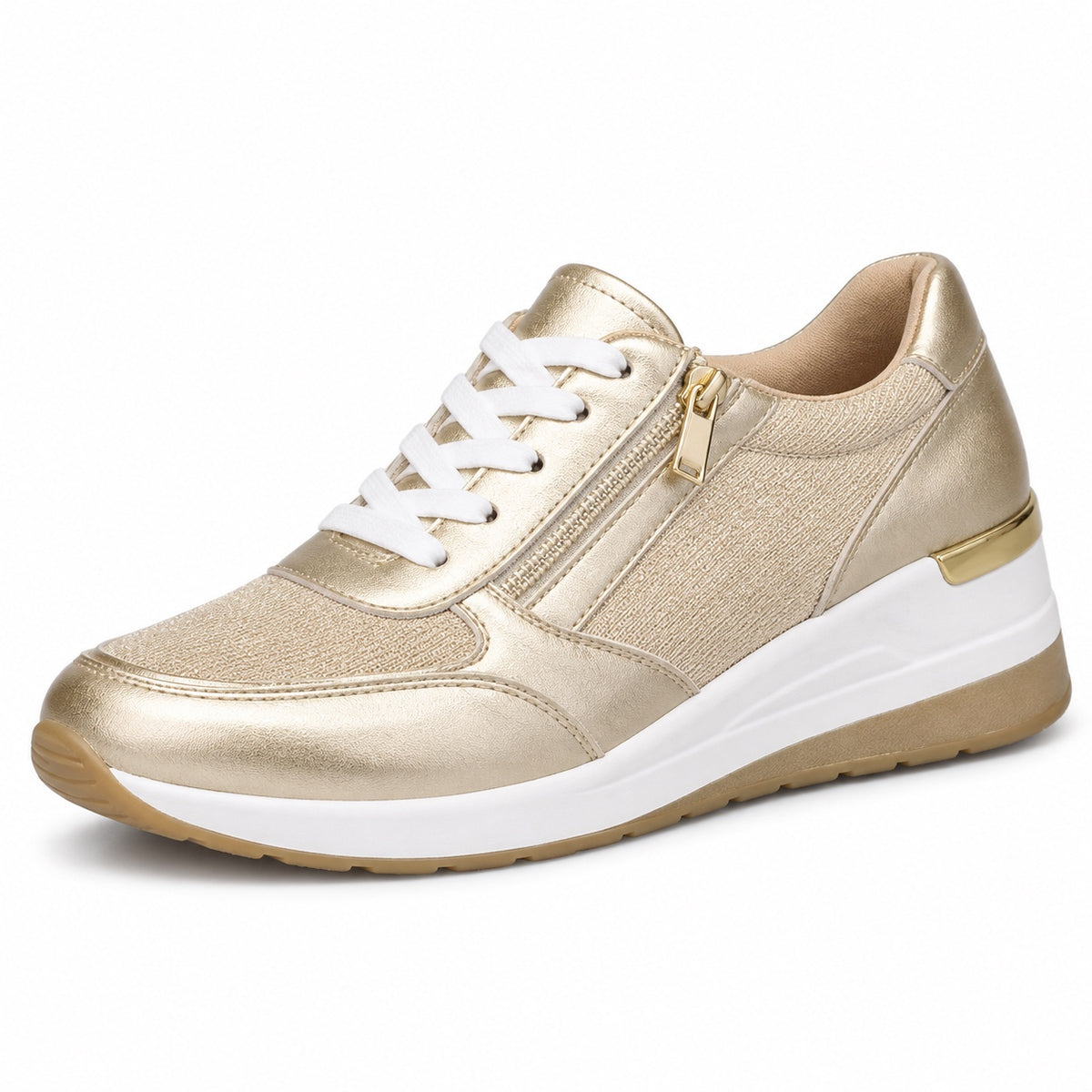 Powell – Unisex Walking Shoes in Gold
