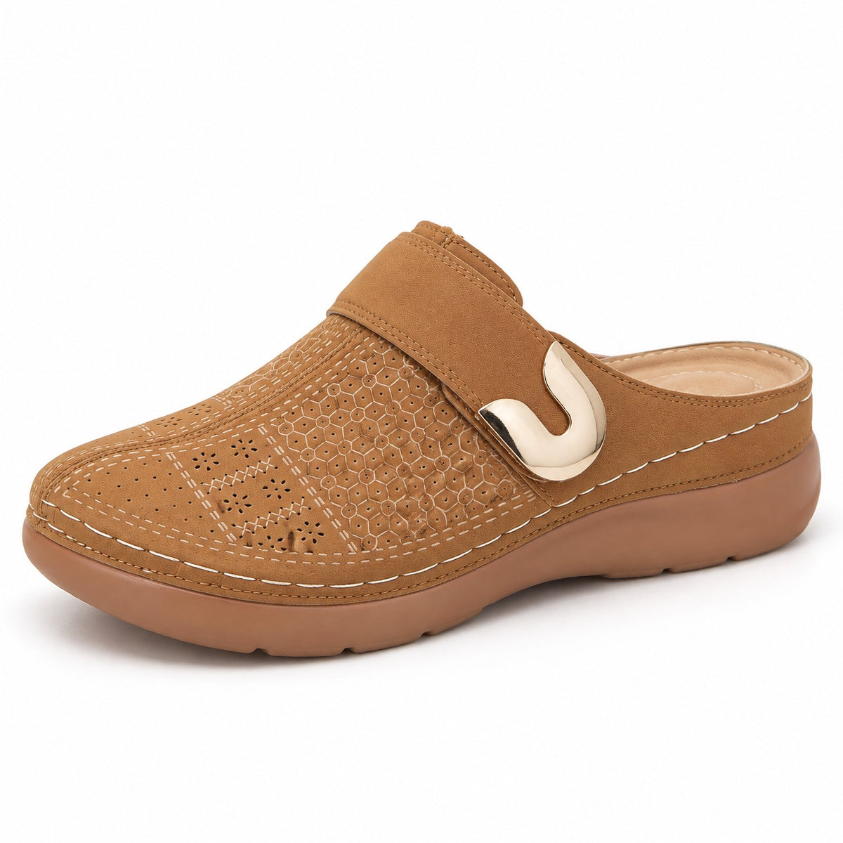 Pratt – Unisex Nursing Clogs in Light Brown-1