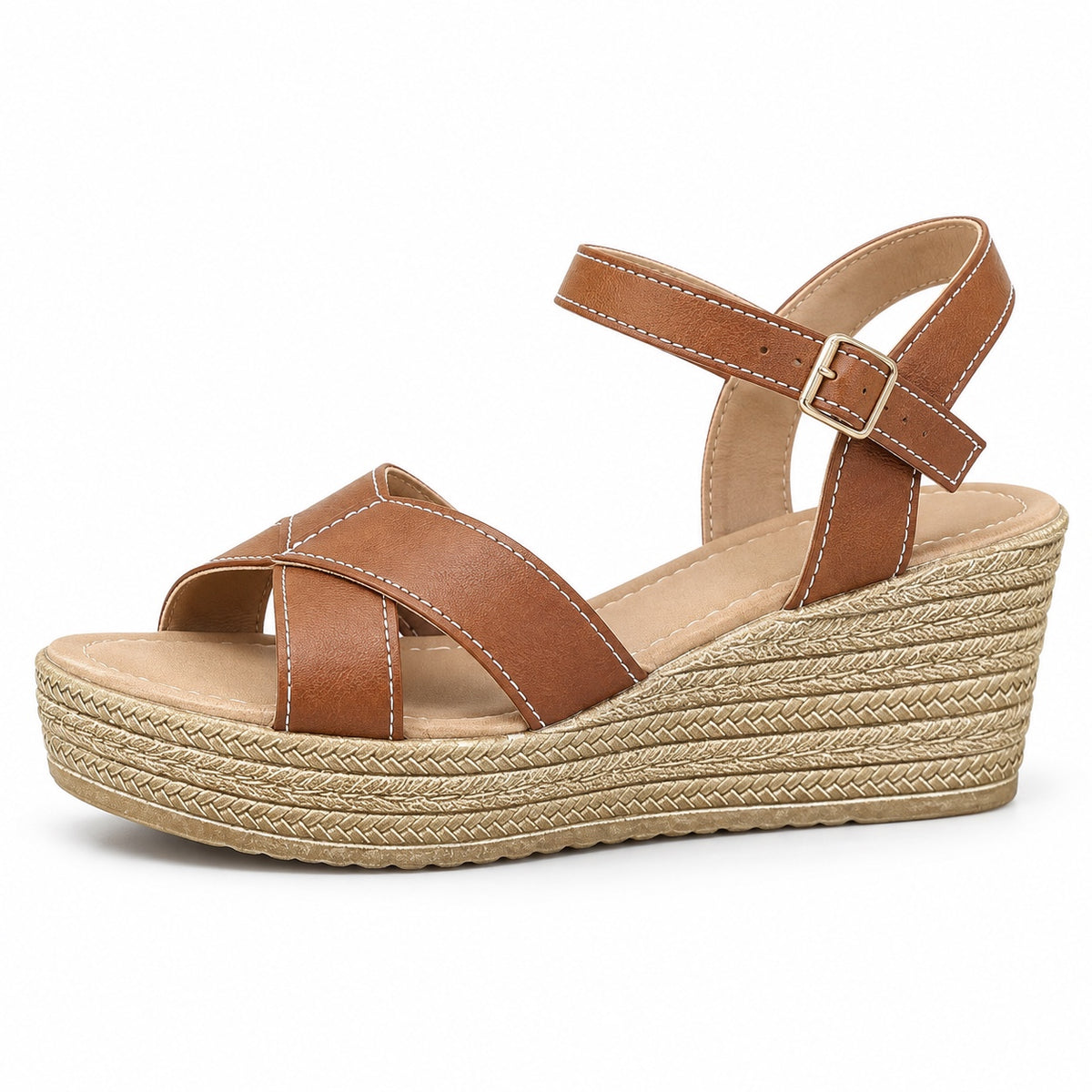 Quincy – Unisex Wide Toe Box Sandals in Brown