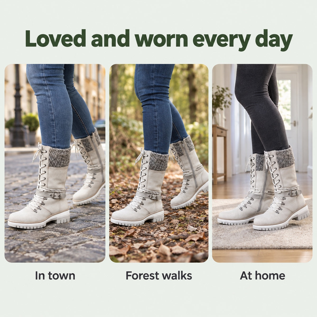 Rachel – Women's Wide Calf Boots, worn every day