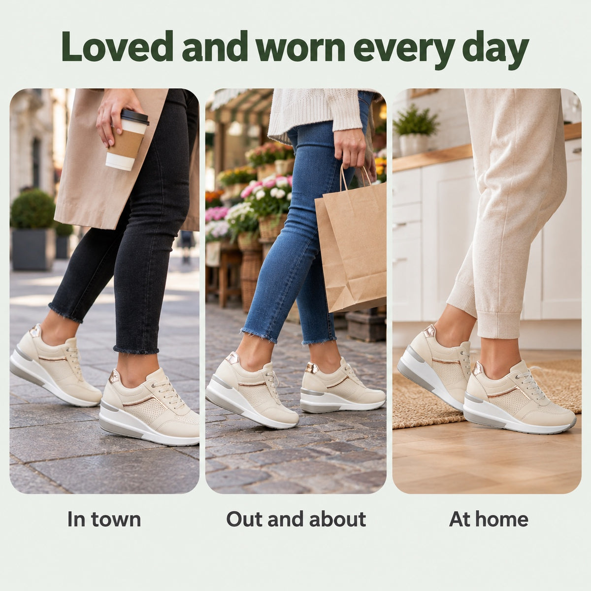 Rebecca – Women's Arch Support Sneakers, worn every day