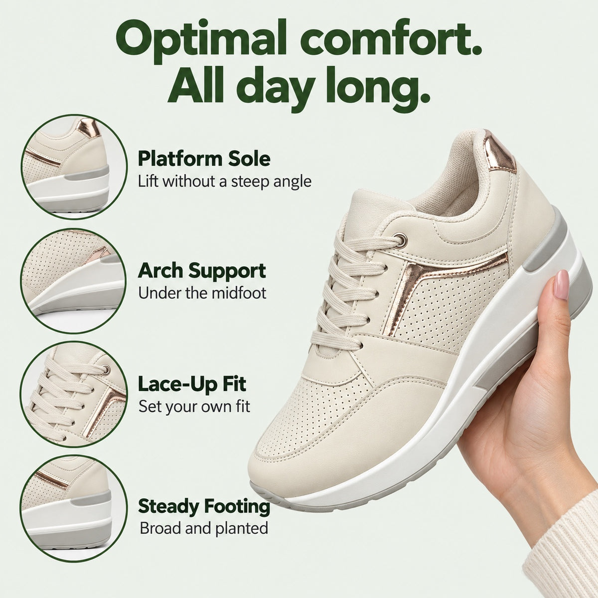 Rebecca – Women's Arch Support Sneakers, features