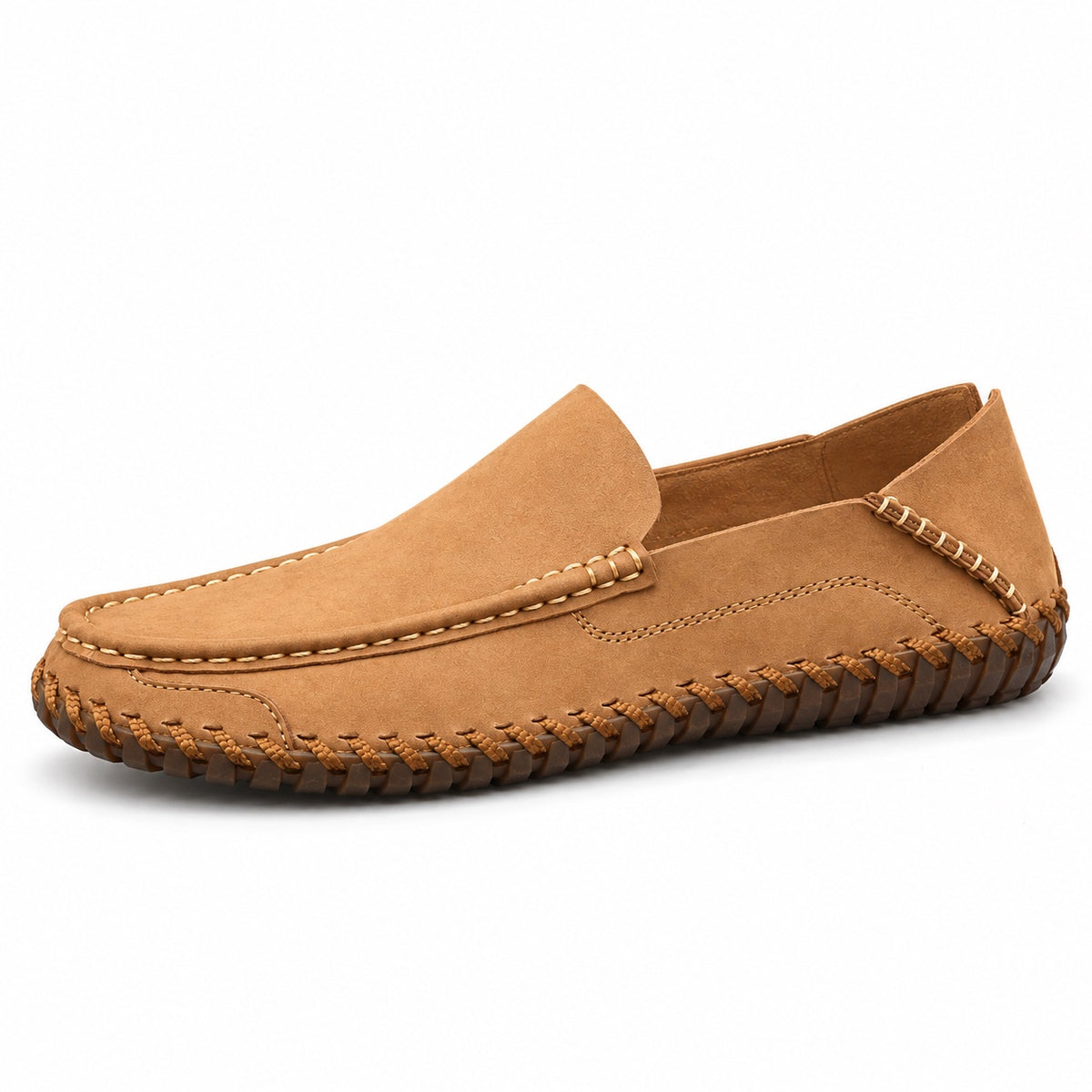 Rick – Men's Slip-On Loafers in Light Brown