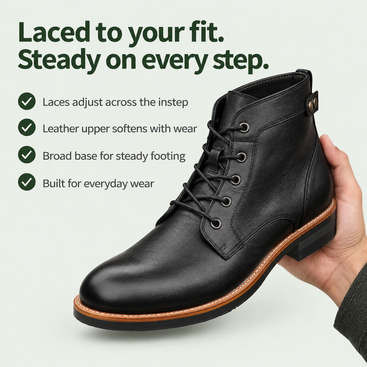 Rickey – Men's Comfort Boots, key benefits
