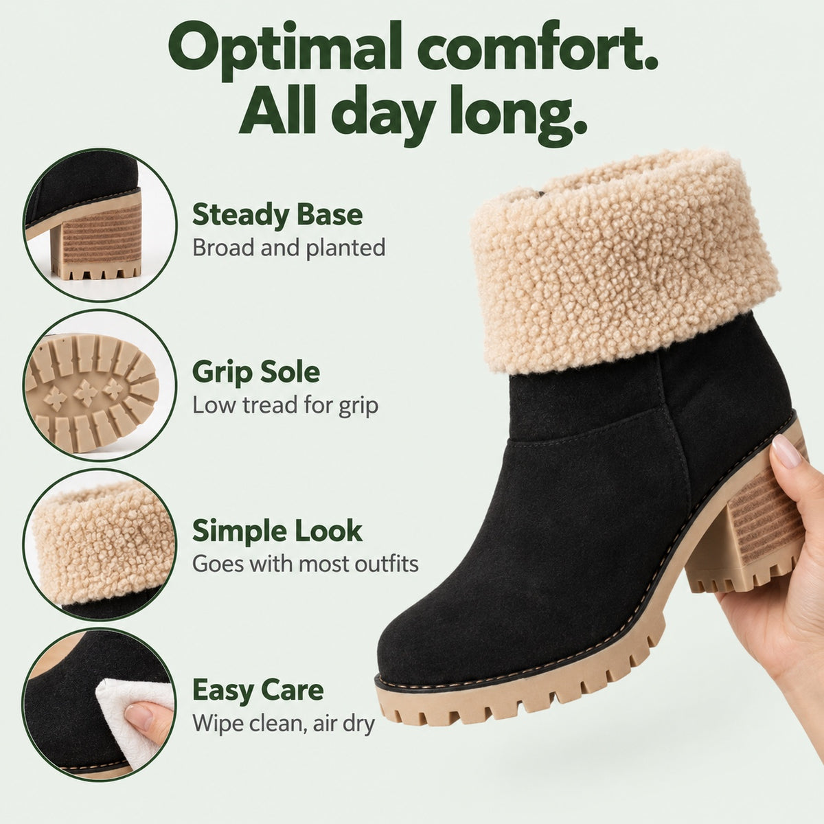 Roberta – Women's Comfort Boots, features