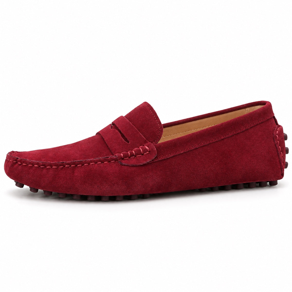 Roger – Men's Slip-On Loafers in Burgundy