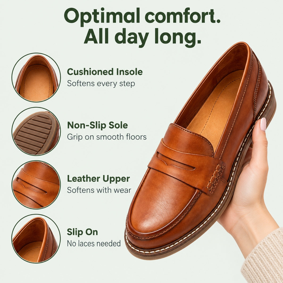 Ronan – Unisex Orthopedic Loafers, features