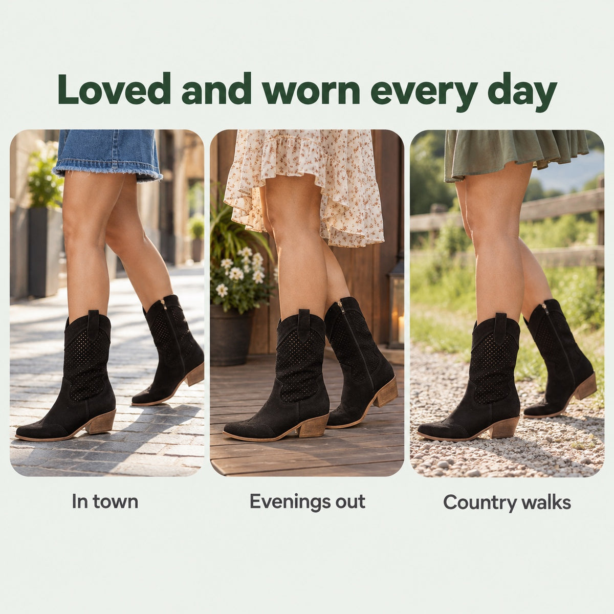 Ronda – Women's Wide Calf Boots, worn every day