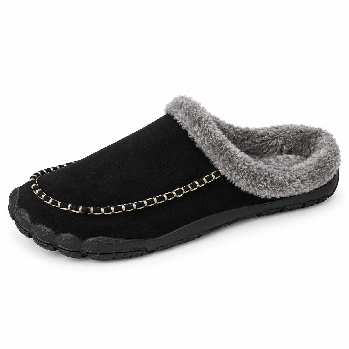 Rory – Unisex Comfort Slippers in BLACK