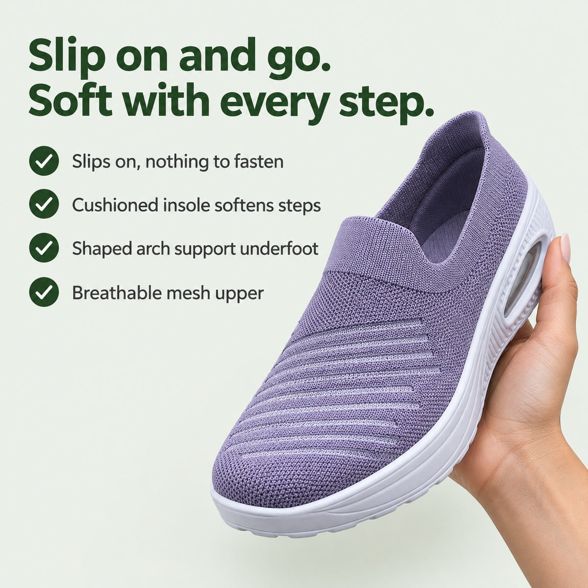 Rose – Women's Arch Support Shoes, key benefits
