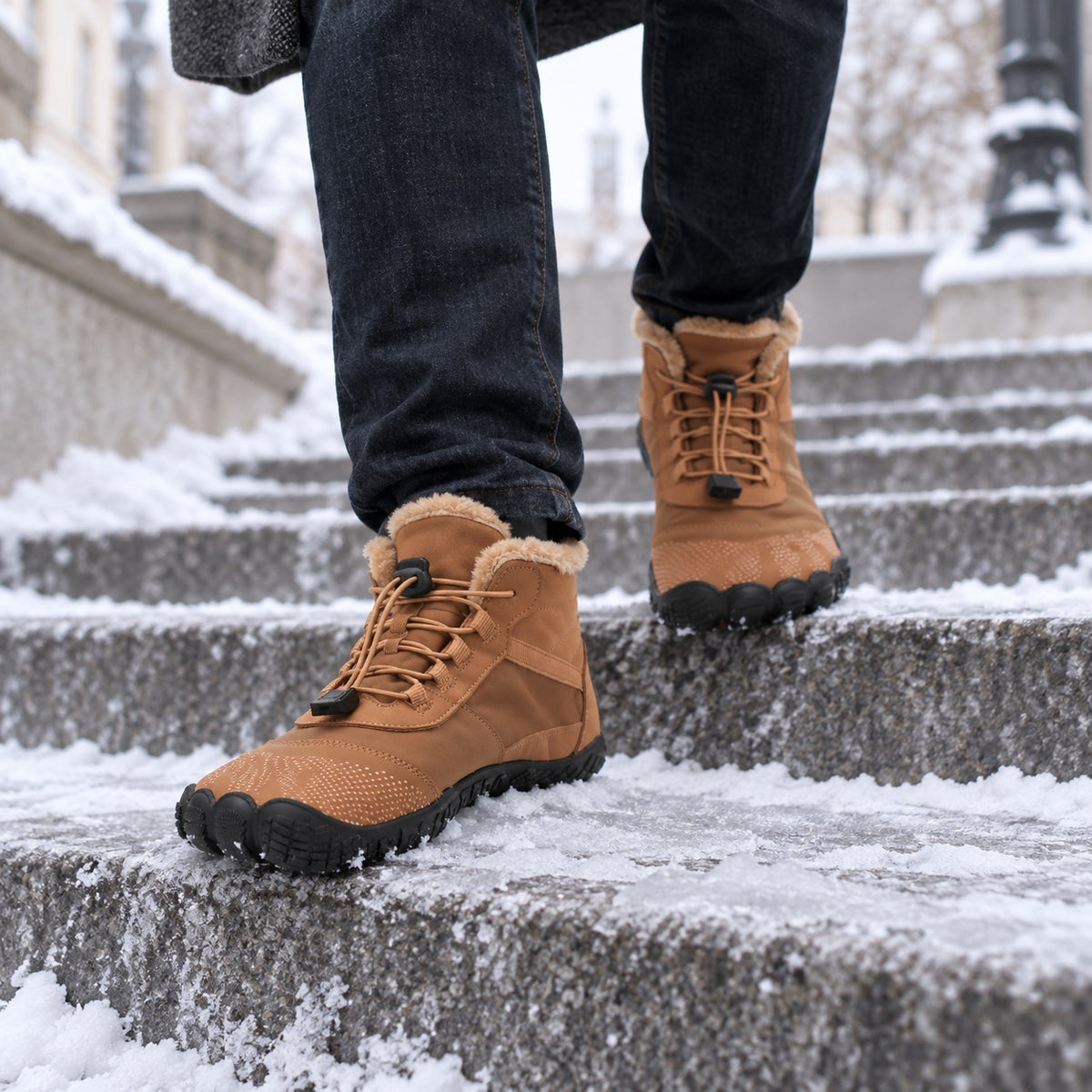 Rowe – Unisex Comfort Boots, worn on a walk
