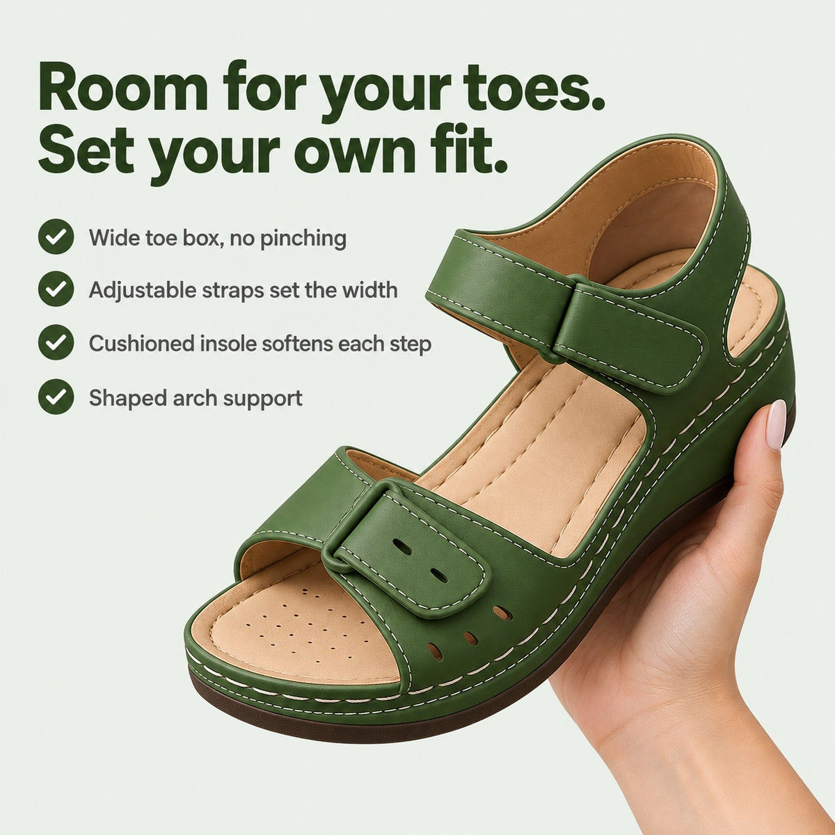 Roxanne – Women's Wide Toe Box Sandals, key benefits