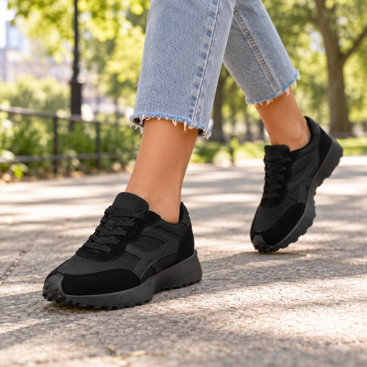 Sandra – Women's Comfort Sneakers, worn on a walk