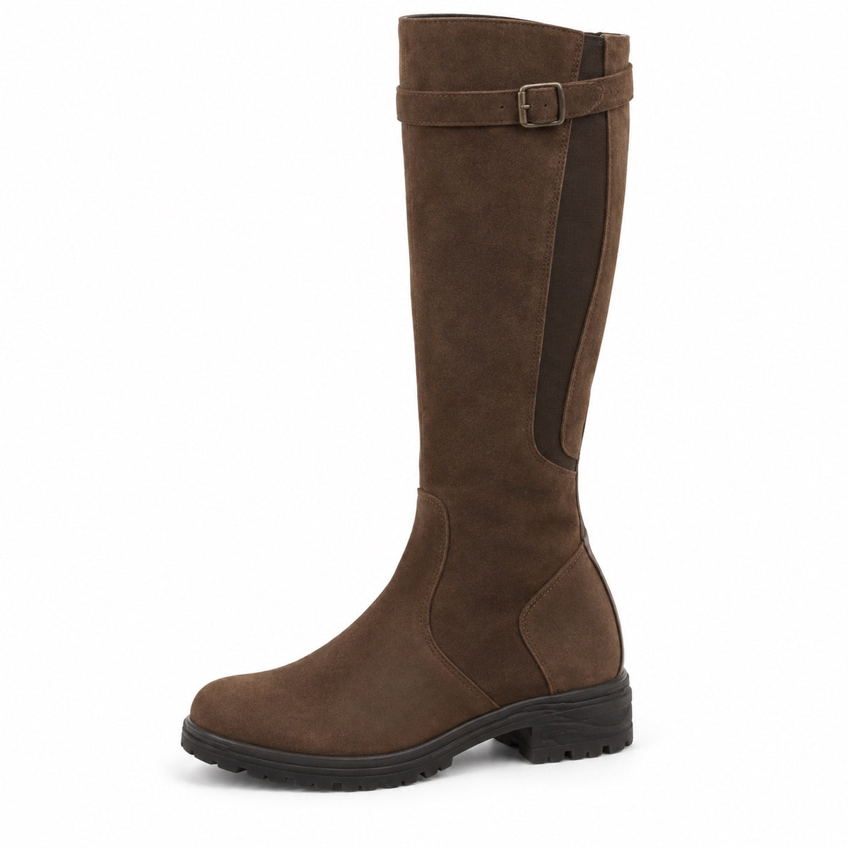 Sarah – Women's Wide Calf Boots in Dark Brown
