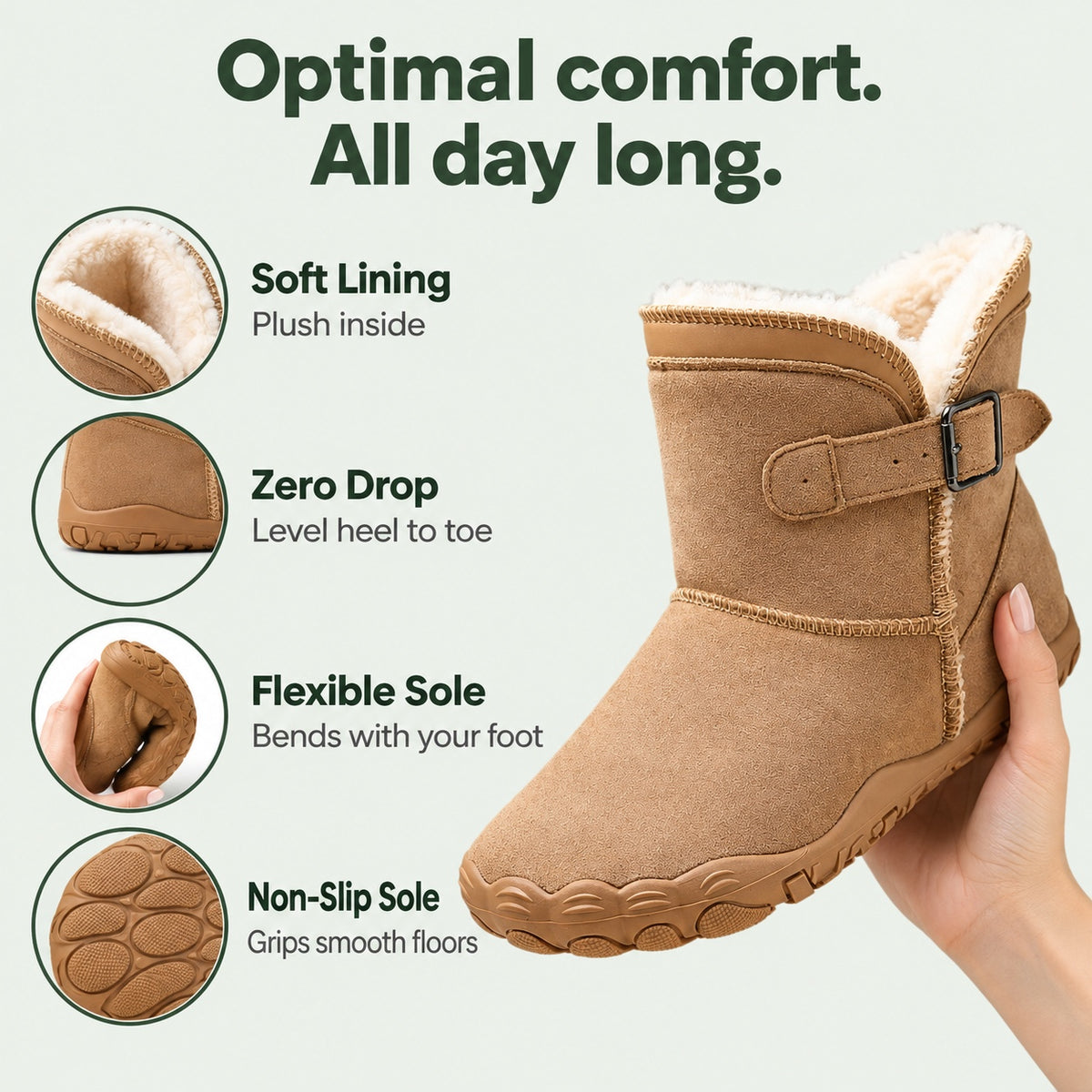 Saunders – Unisex Comfort Boots, features
