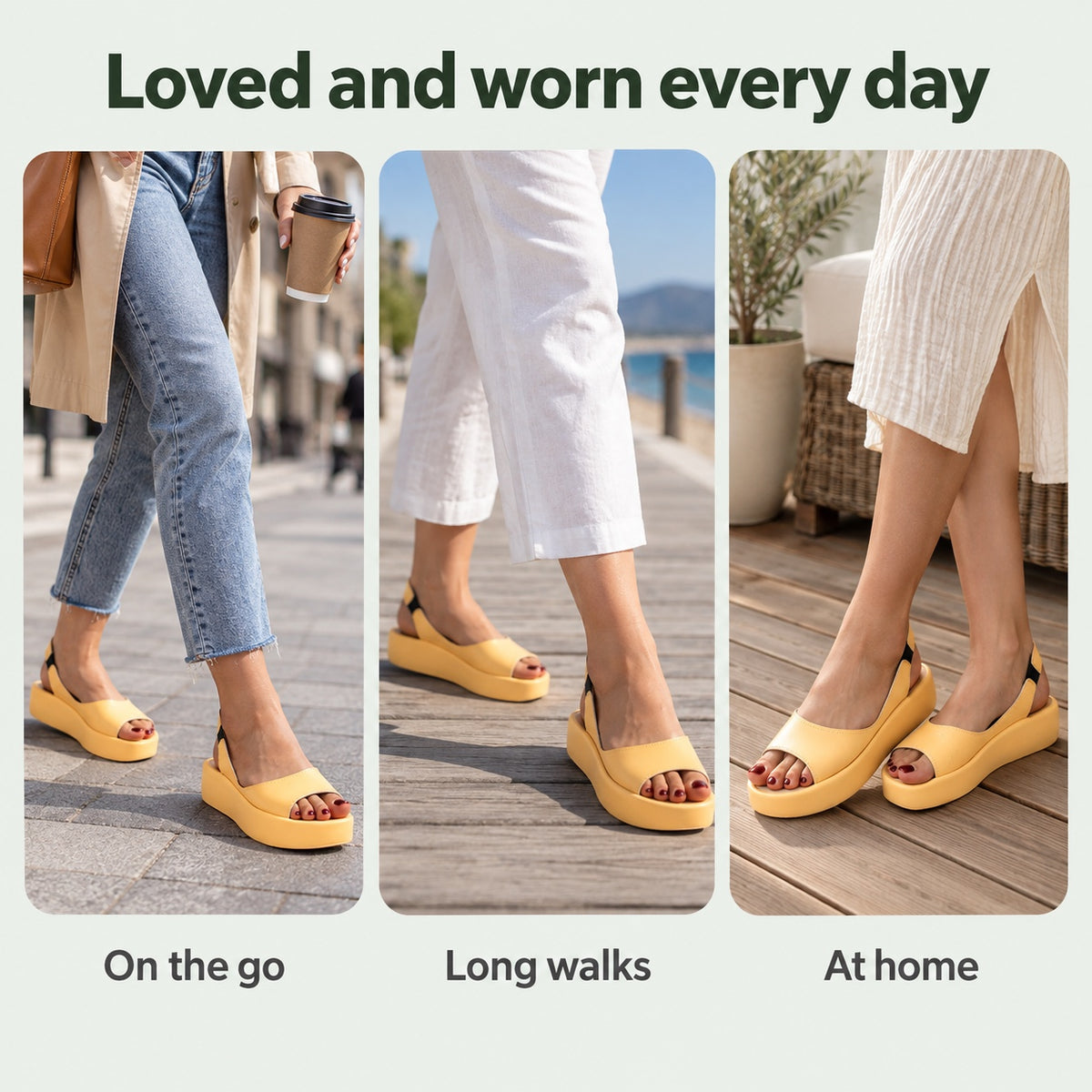 Shari – Women's Wide Toe Box Sandals, worn every day
