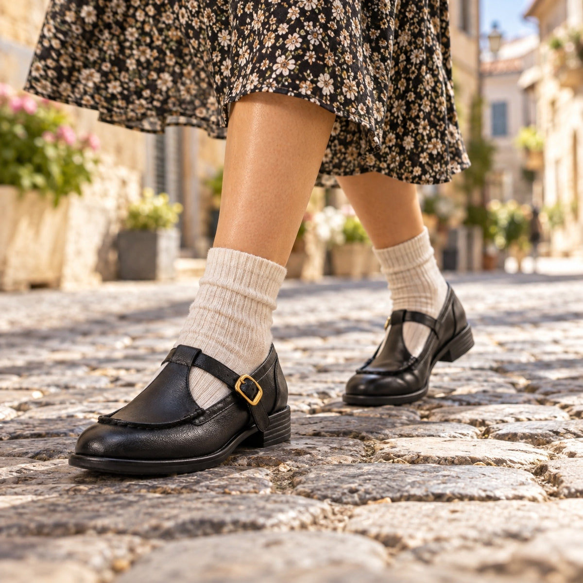 Sheila – Women's Orthopedic Flats, worn on a walk