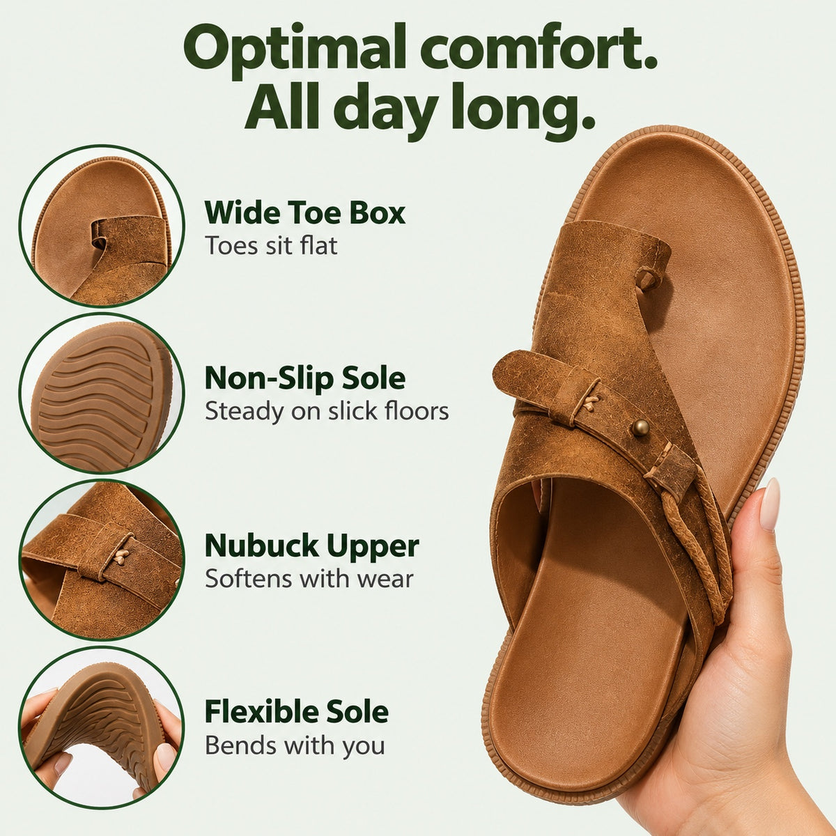 Sherrie – Women's Wide Toe Box Sandals, features