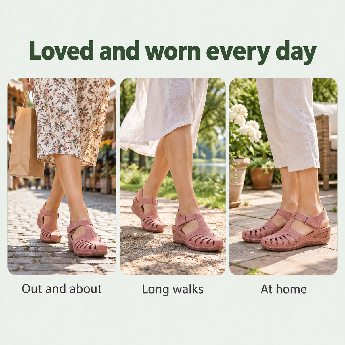Sheryl – Women's Wide Toe Box Sandals, worn every day