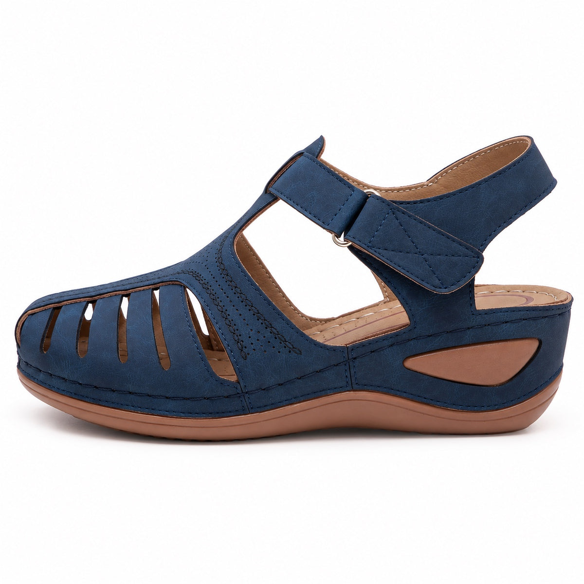 Sheryl – Women's Wide Toe Box Sandals in Blue