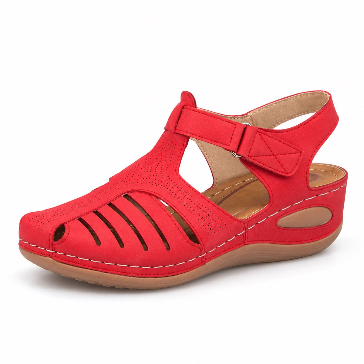 Sheryl – Women's Wide Toe Box Sandals in Red