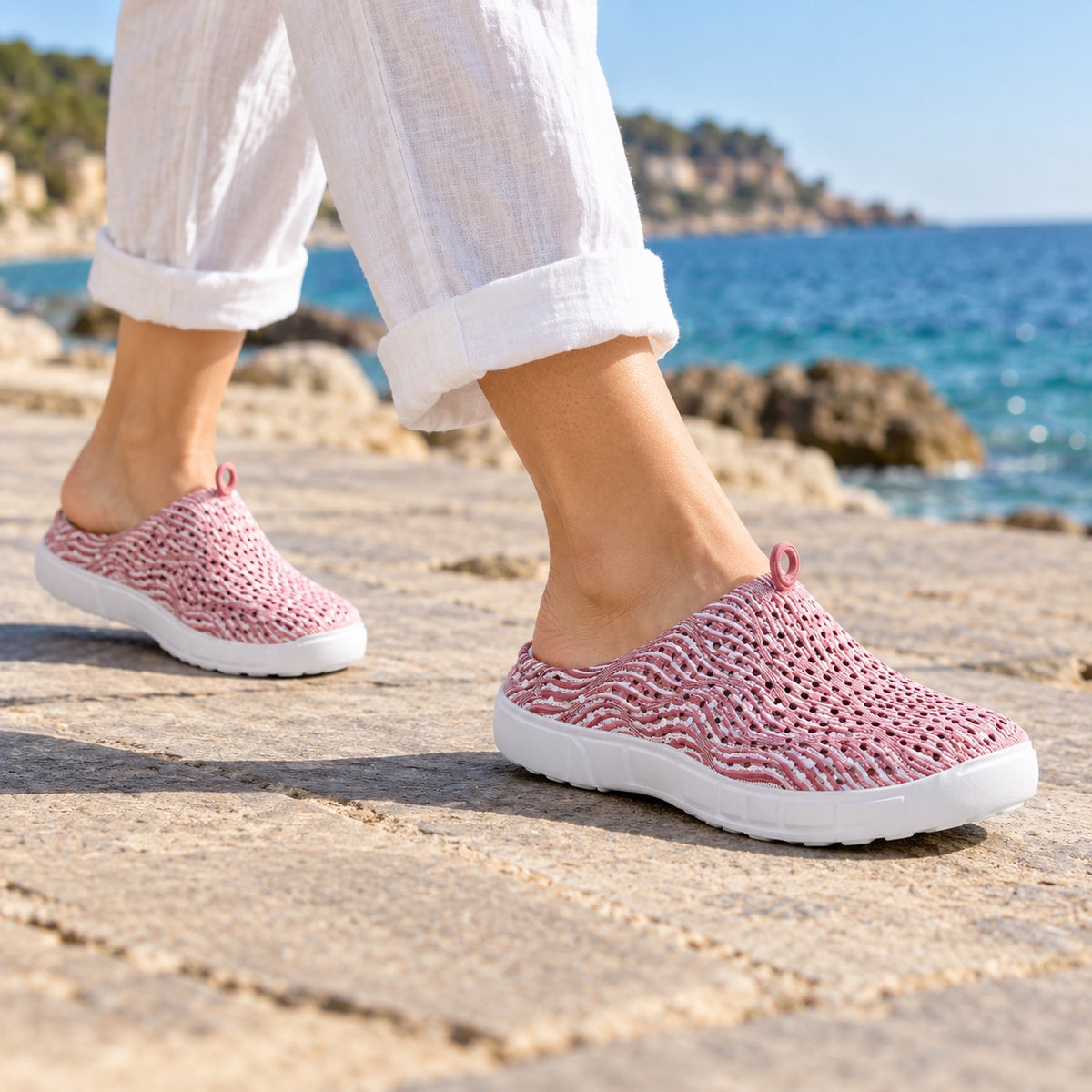 Sonia – Women's Comfortable Sandals, worn on a walk
