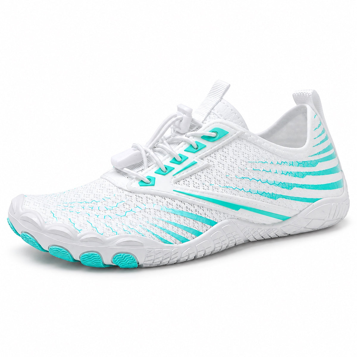 Sparks – Unisex Barefoot Shoes in White Blue