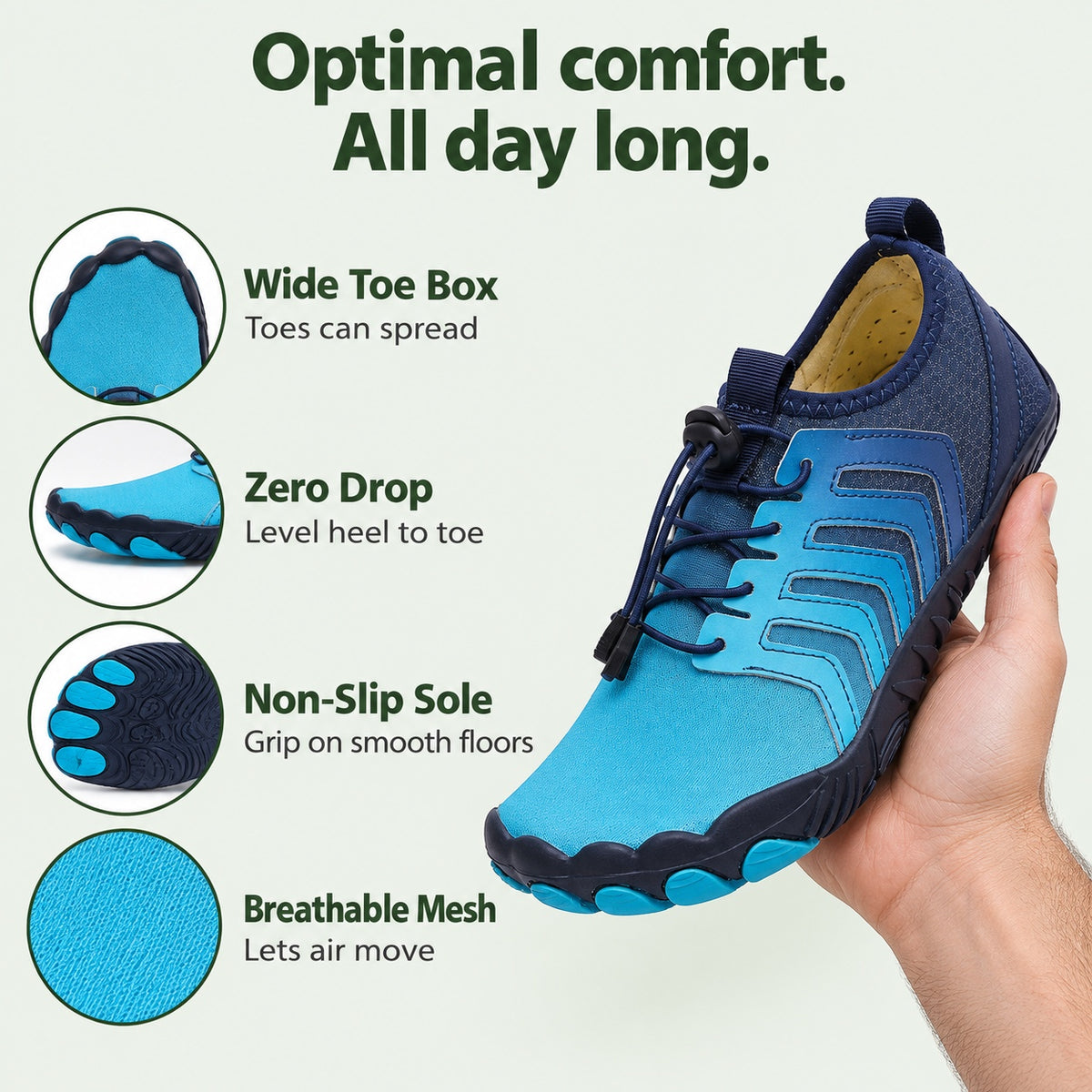 Steele – Unisex Barefoot Shoes, features