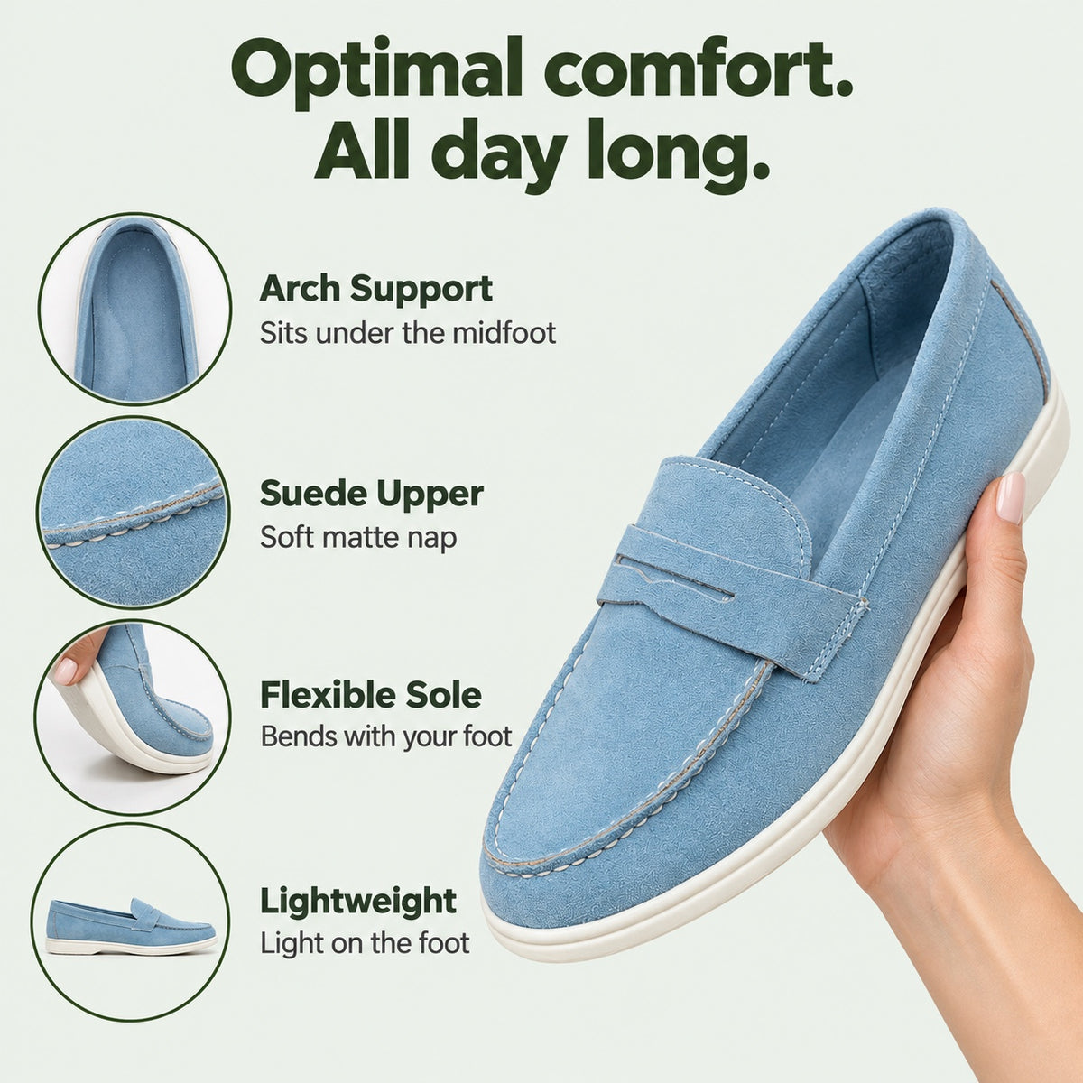 Stephanie – Women's Arch Support Loafers, features