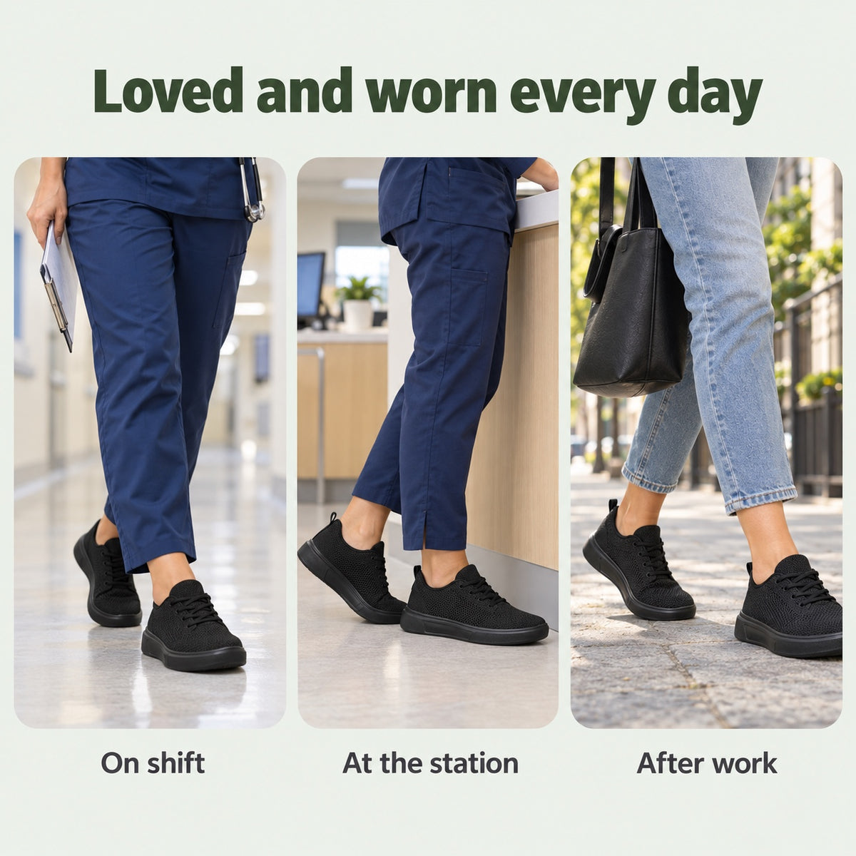 Sterling – Unisex Nursing Shoes, worn every day