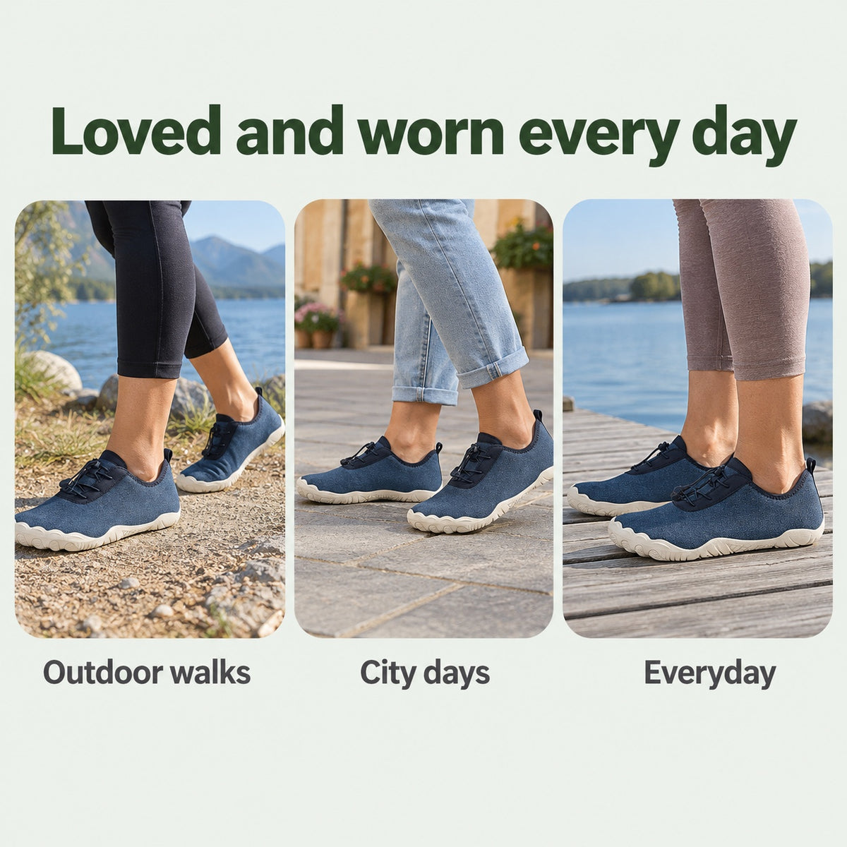 Stone – Unisex Barefoot Shoes, worn every day