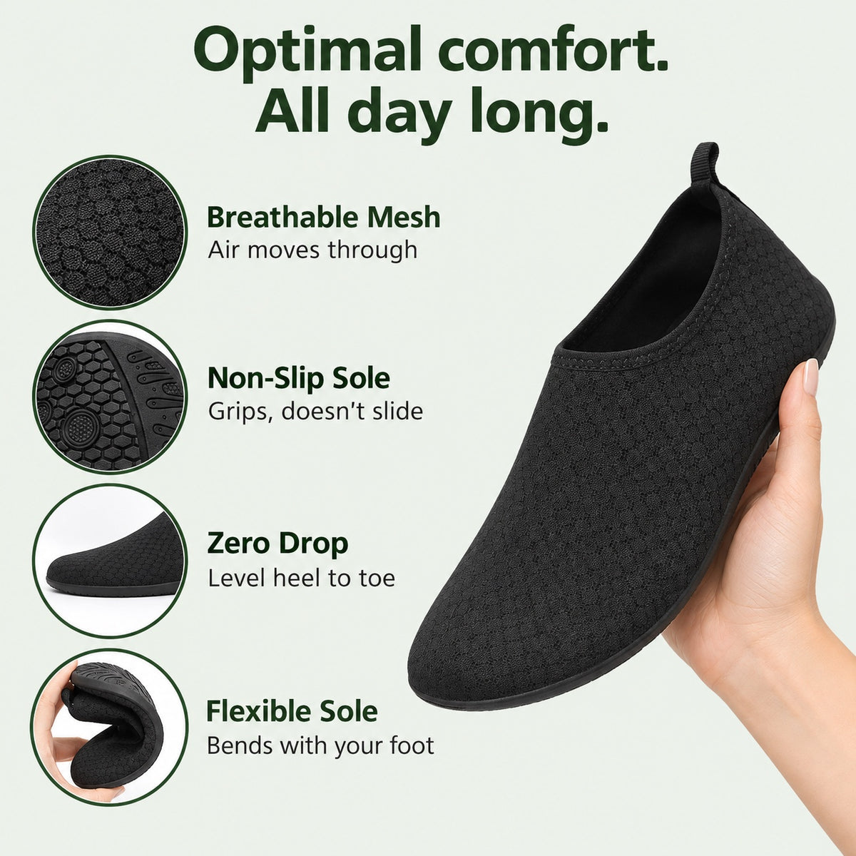 Tate – Unisex Barefoot Shoes, features