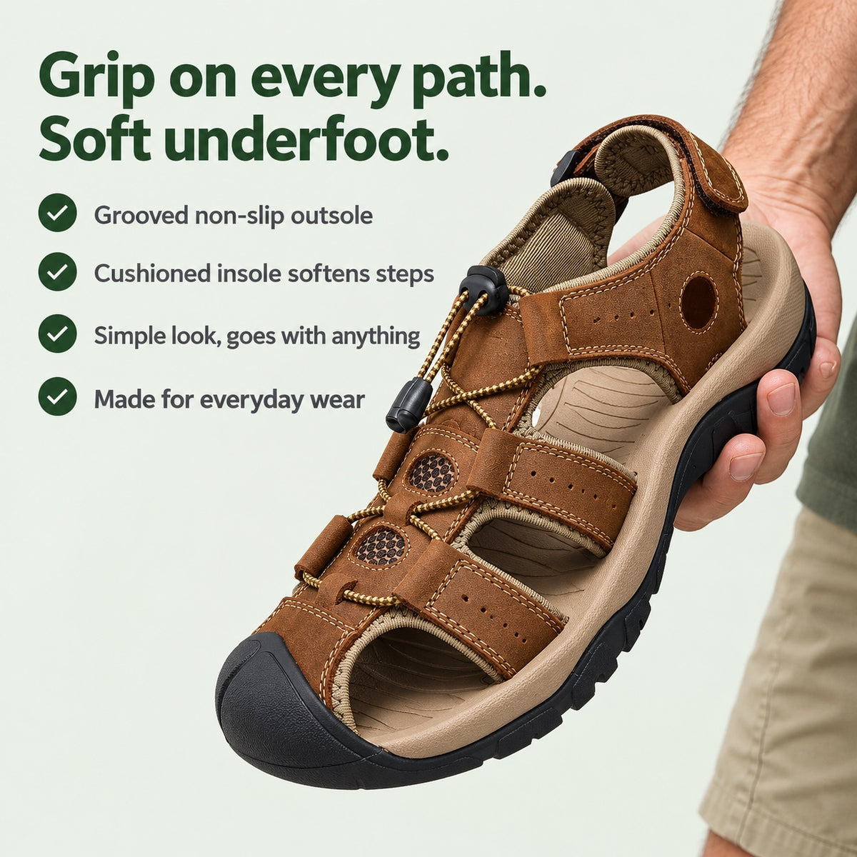 Terrence – Men's Comfortable Sandals, key benefits