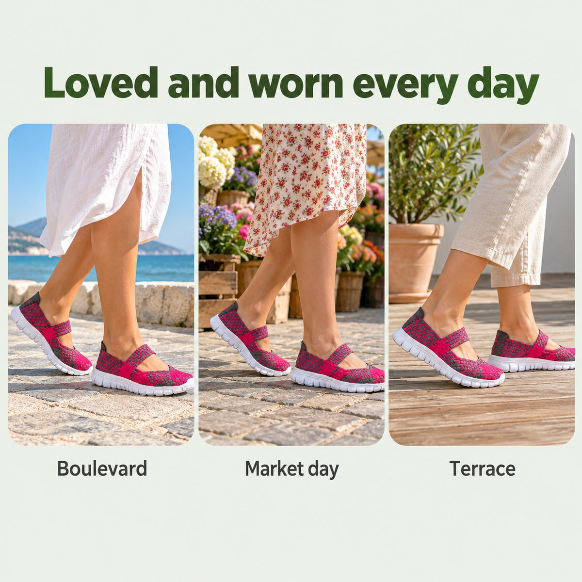 Thompson – Unisex Wide Toe Box Sneakers, worn every day