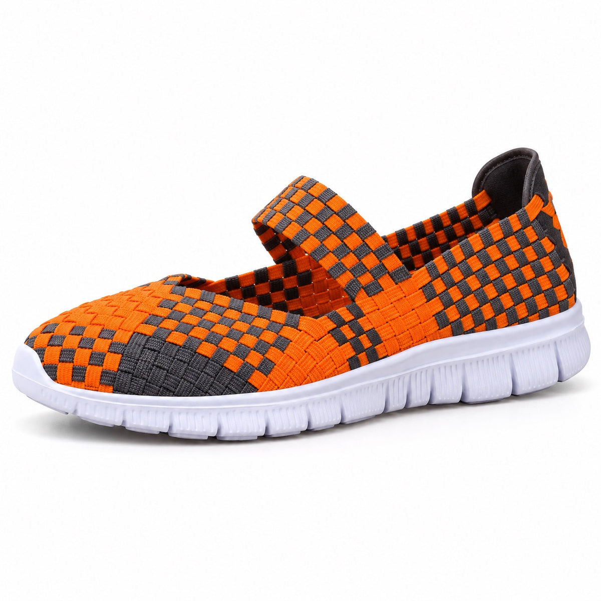 Thompson – Unisex Wide Toe Box Sneakers in Orange