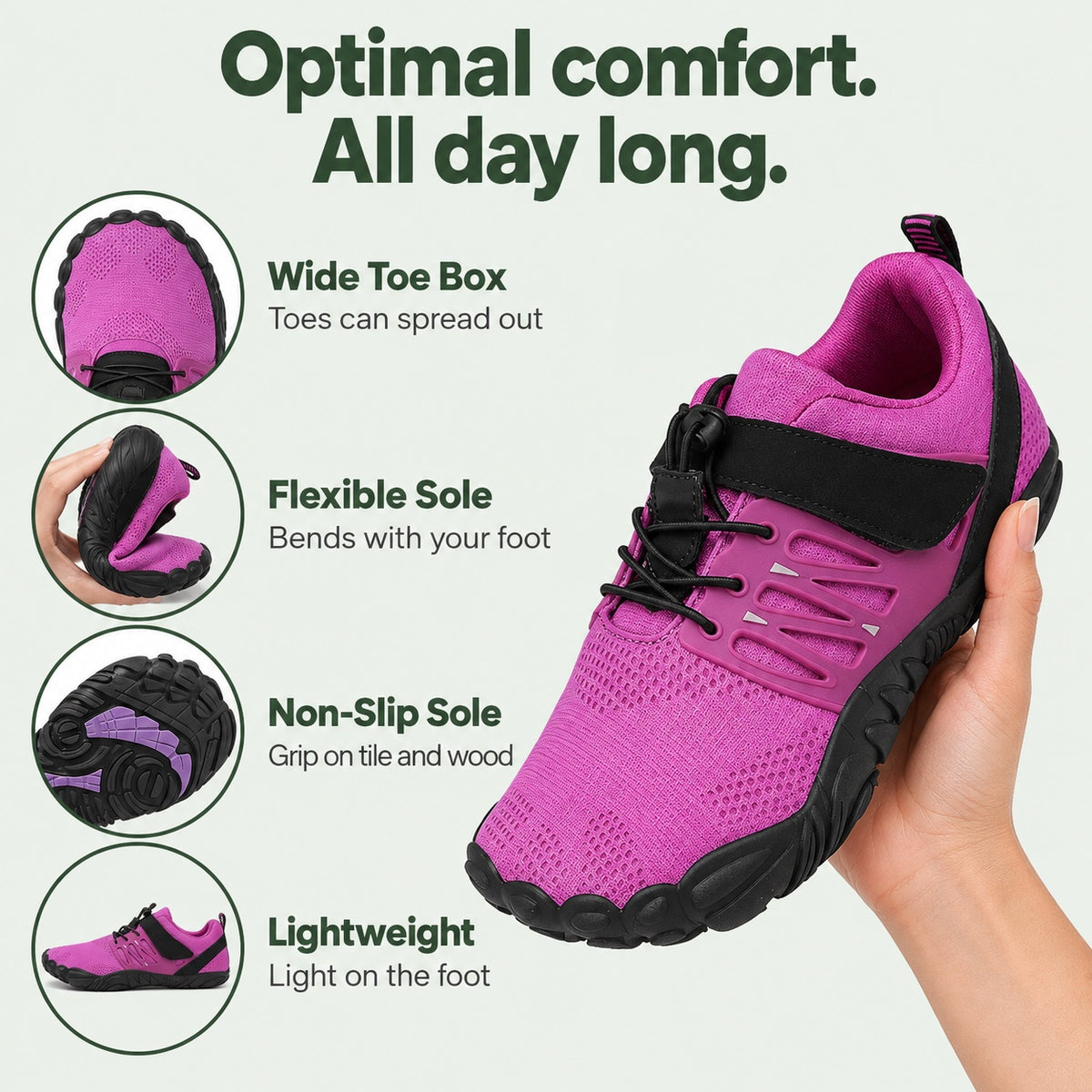 Thornton – Unisex Plantar Fasciitis Shoes, features