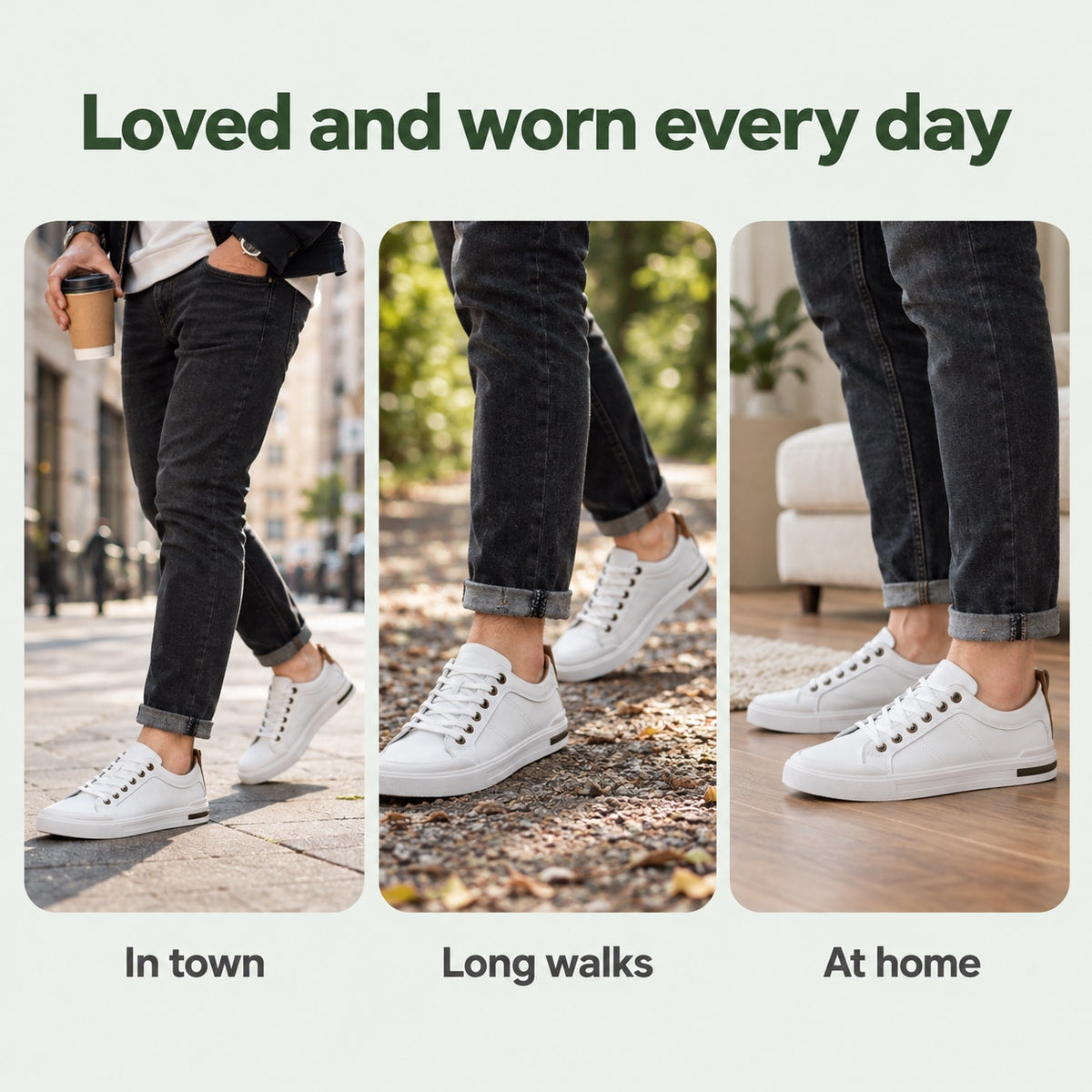 Tyrone – Men's Walking Sneakers, worn every day