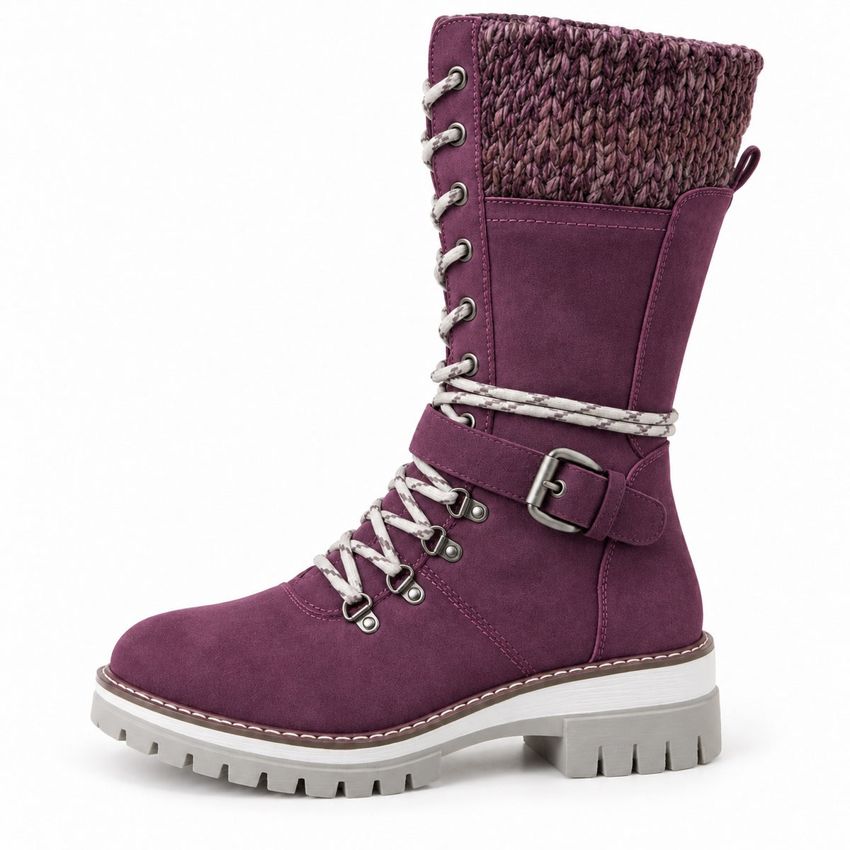 Virginia – Women's Wide Calf Boots in Purple