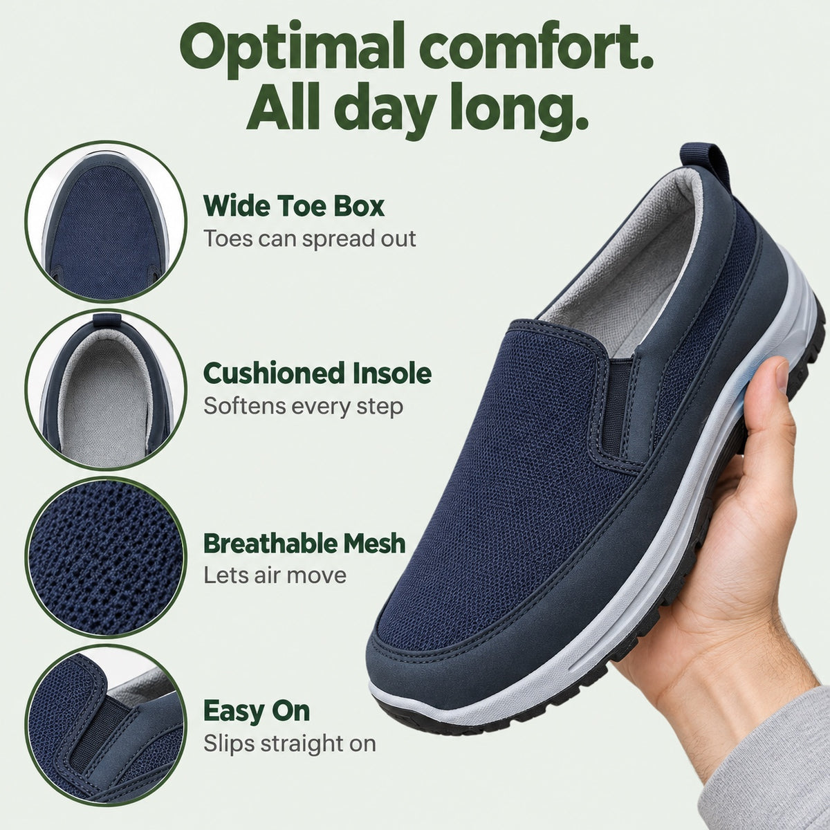 Wallace – Men's Orthopedic Shoes, features