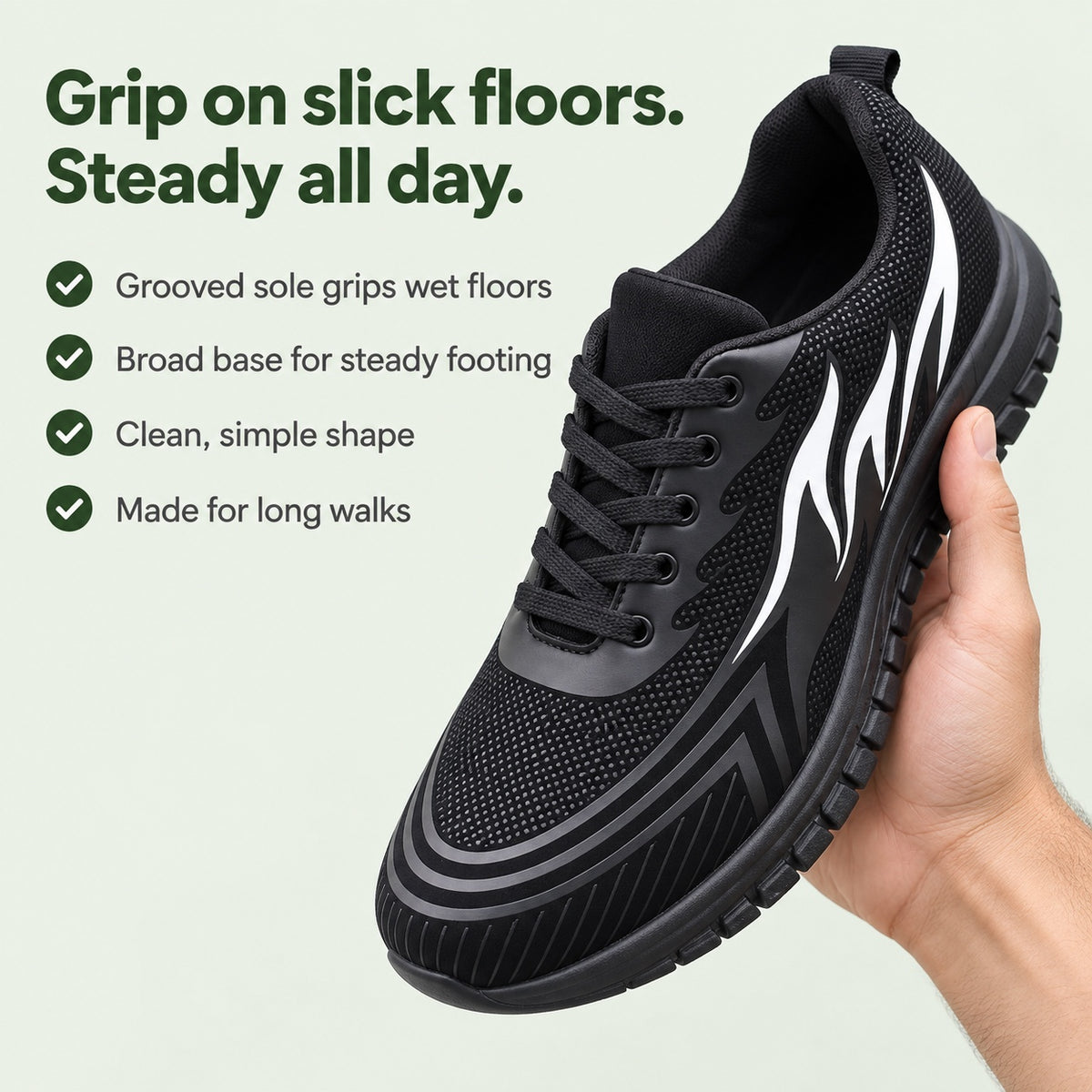 Warner – Unisex Non-Slip Shoes, key benefits