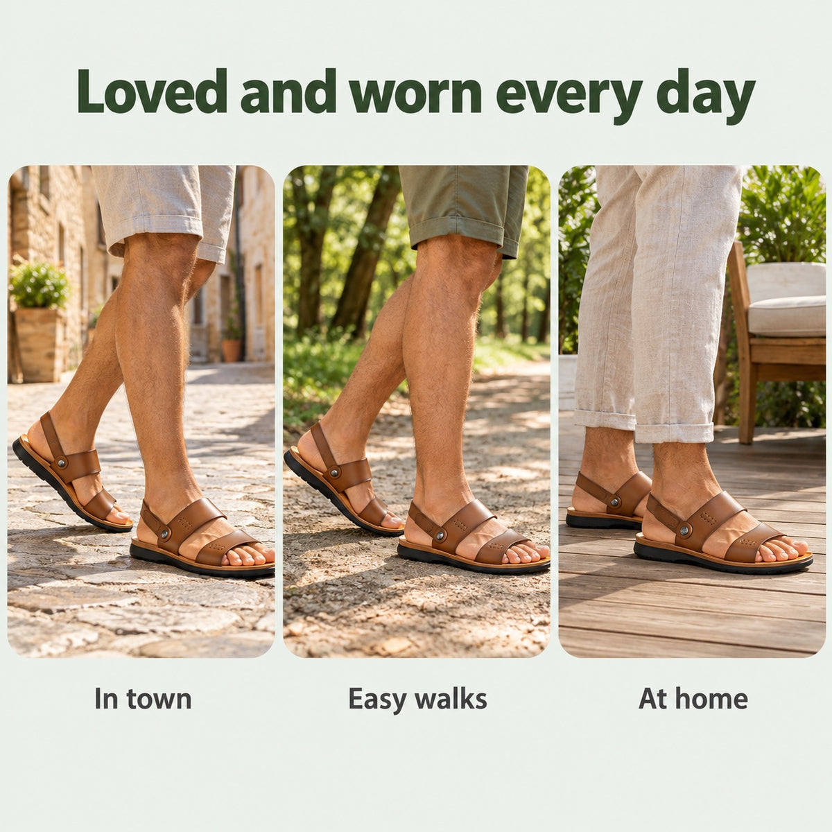 Willard – Men's Comfortable Sandals, worn every day