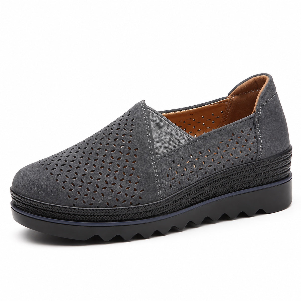 Wilma – Women's Nursing Loafers in Dark Gray
