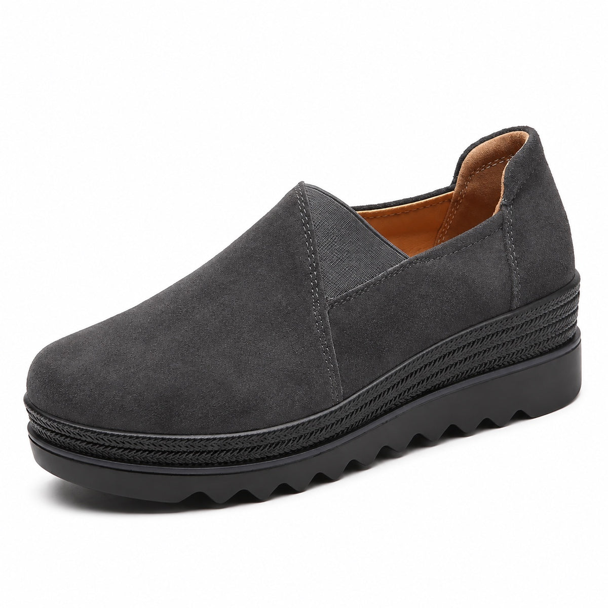Wilma – Women's Nursing Loafers in Dark Gray  (Closed Design)