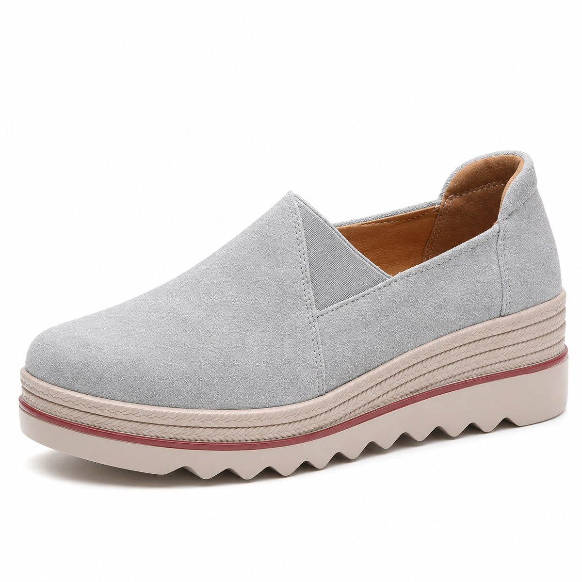 Wilma – Women's Nursing Loafers in Light Gray (Closed Design)