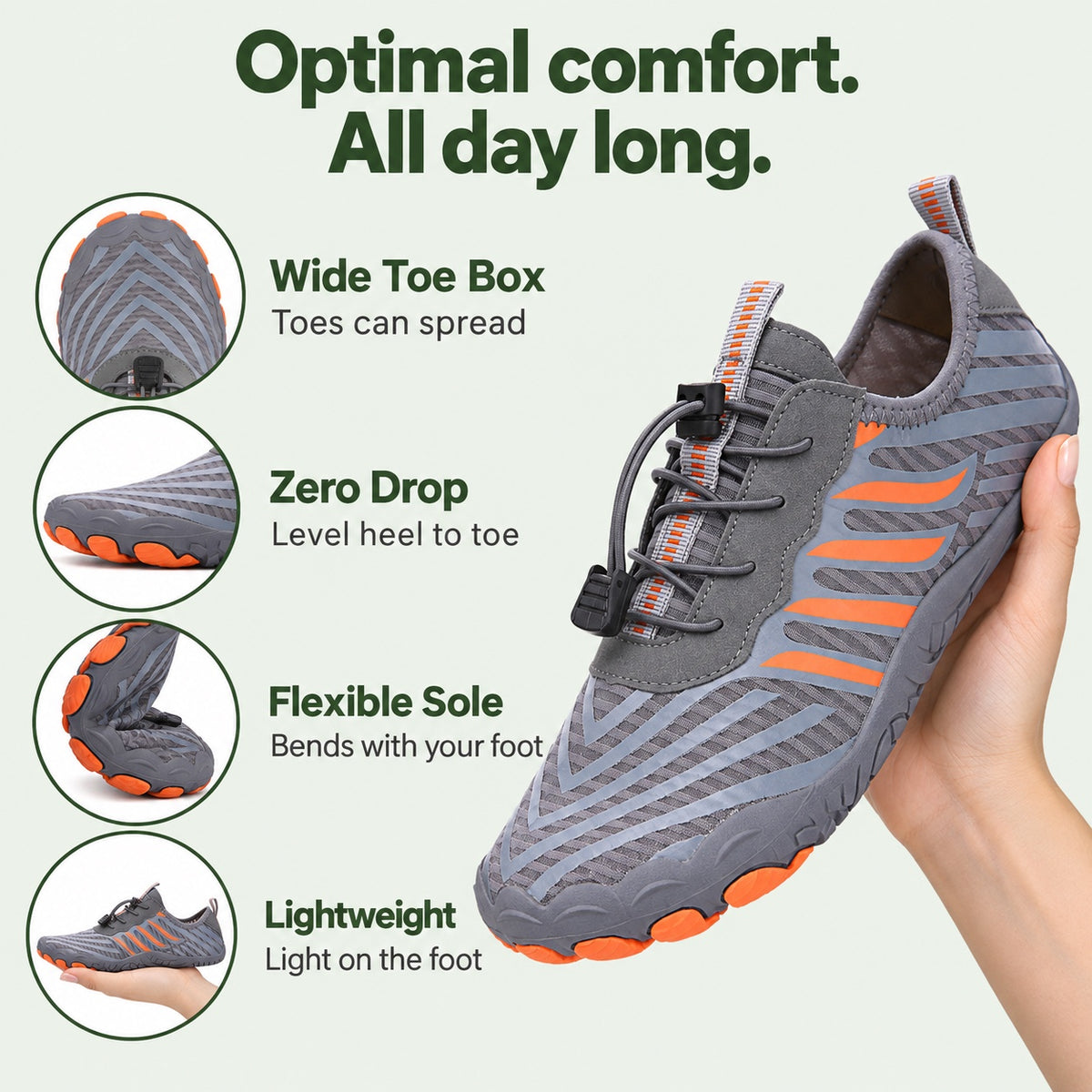 Wren – Unisex Barefoot Shoes, features