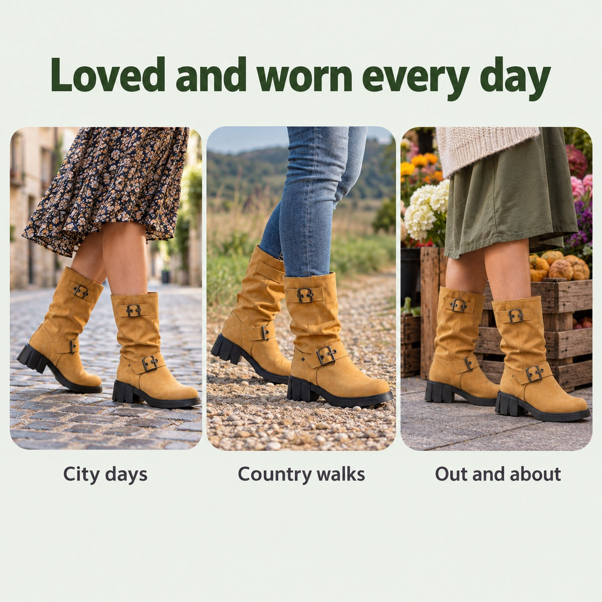 Wright – Unisex Wide Calf Boots, worn every day